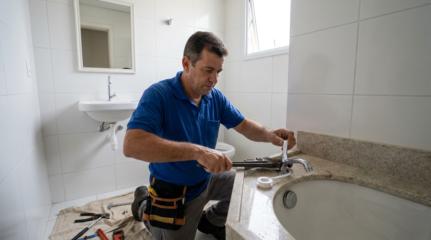 Instalação de torneira de cozinha em Contagem‑MG