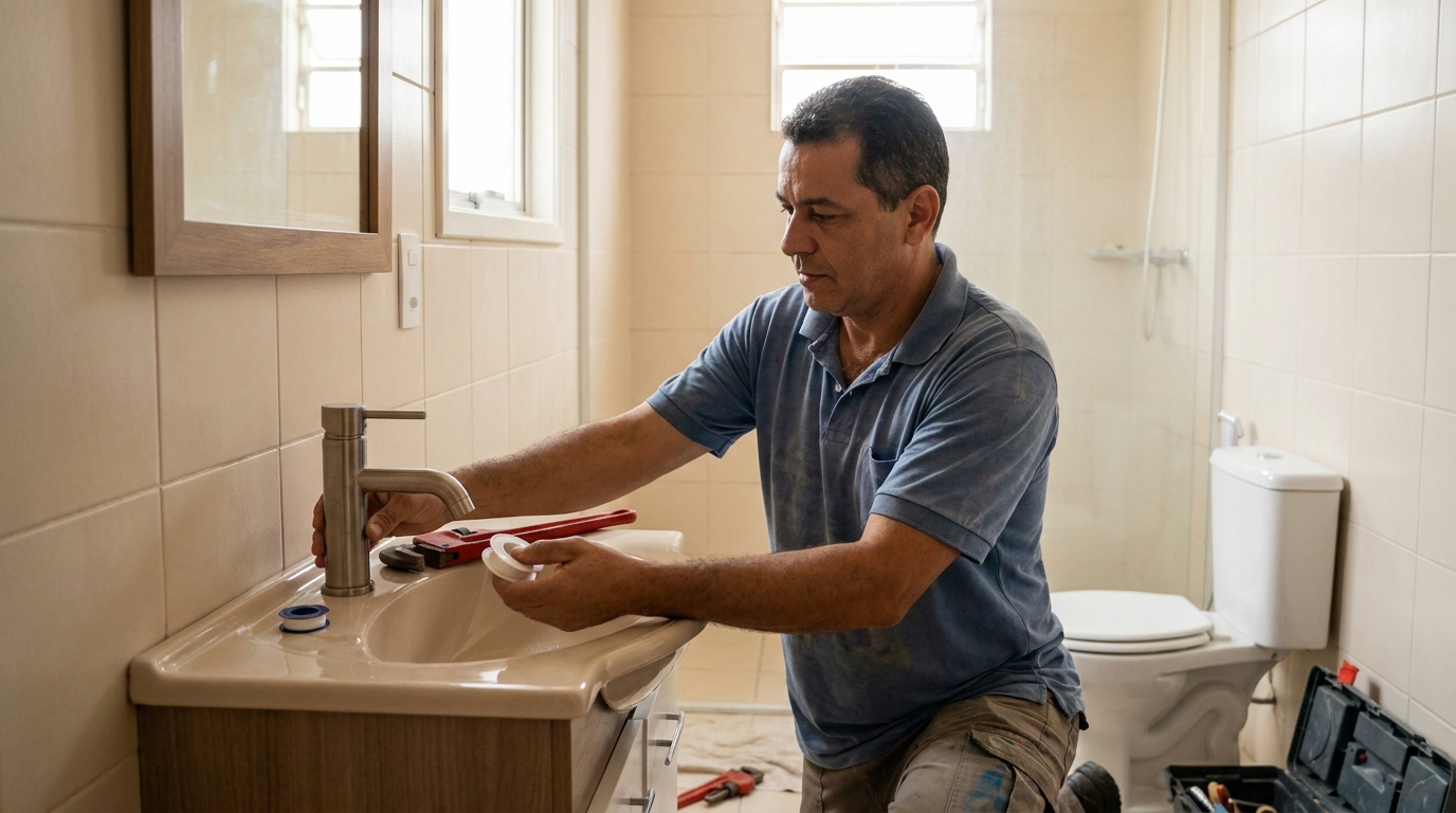 Instalação de torneira profissional em Contagem‑MG