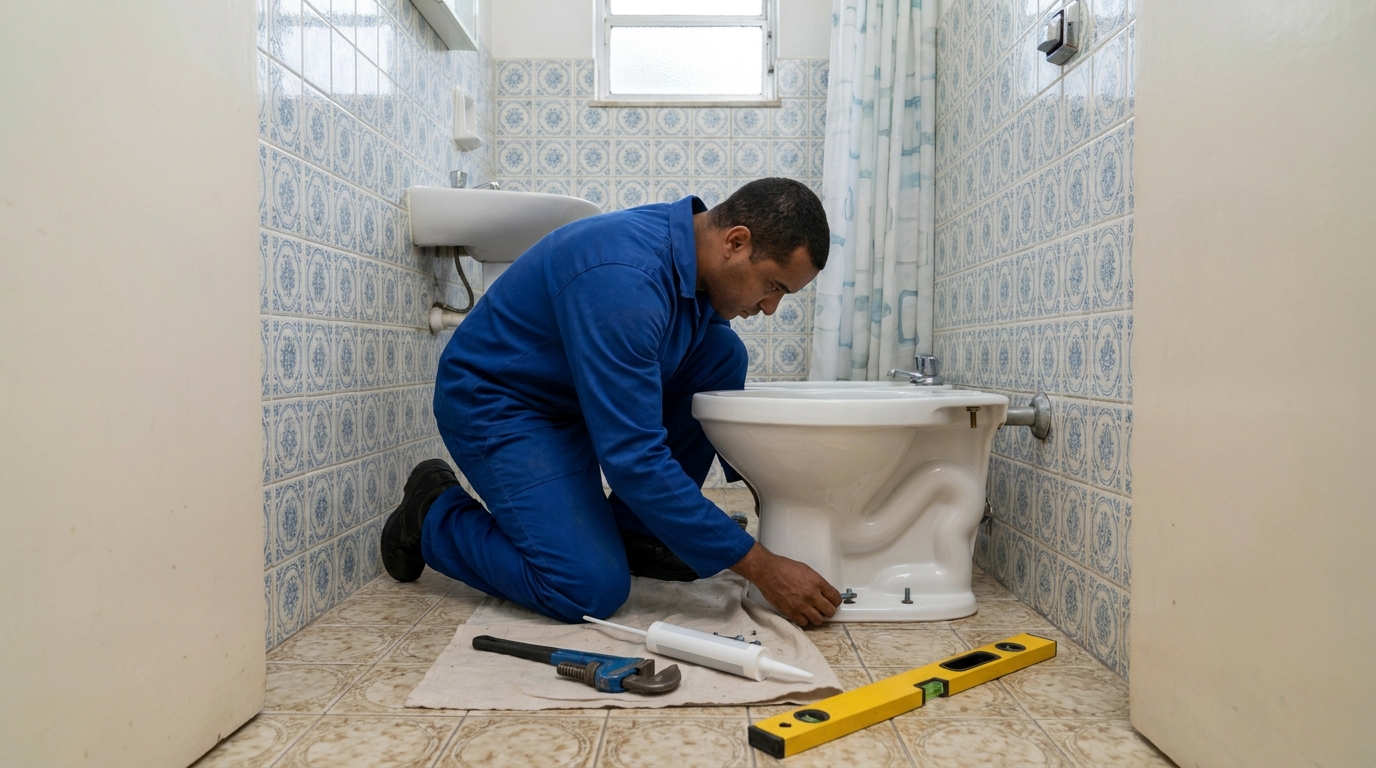 Instalação de vaso sanitário residencial em Contagem‑MG